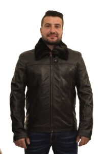 Αντρικό Δερμάτινο Μπουφάν ice