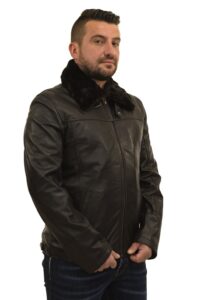 Αντρικό Δερμάτινο Μπουφάν ice